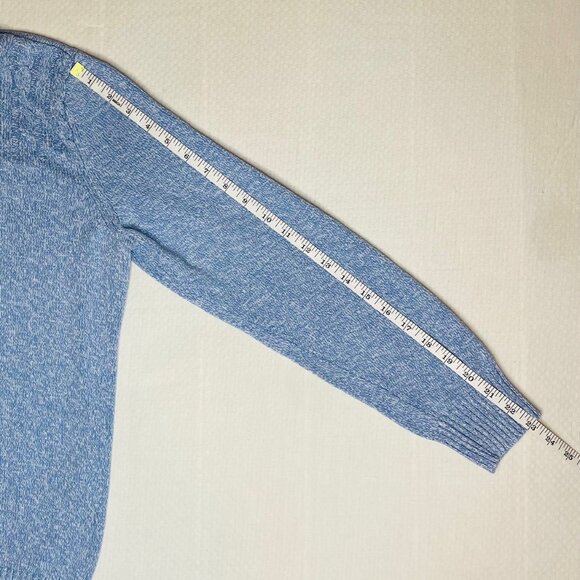 Karen Scott Light Blue Cable‑Knit Half‑Zip Sweater (Large) - Picture 9 of 9